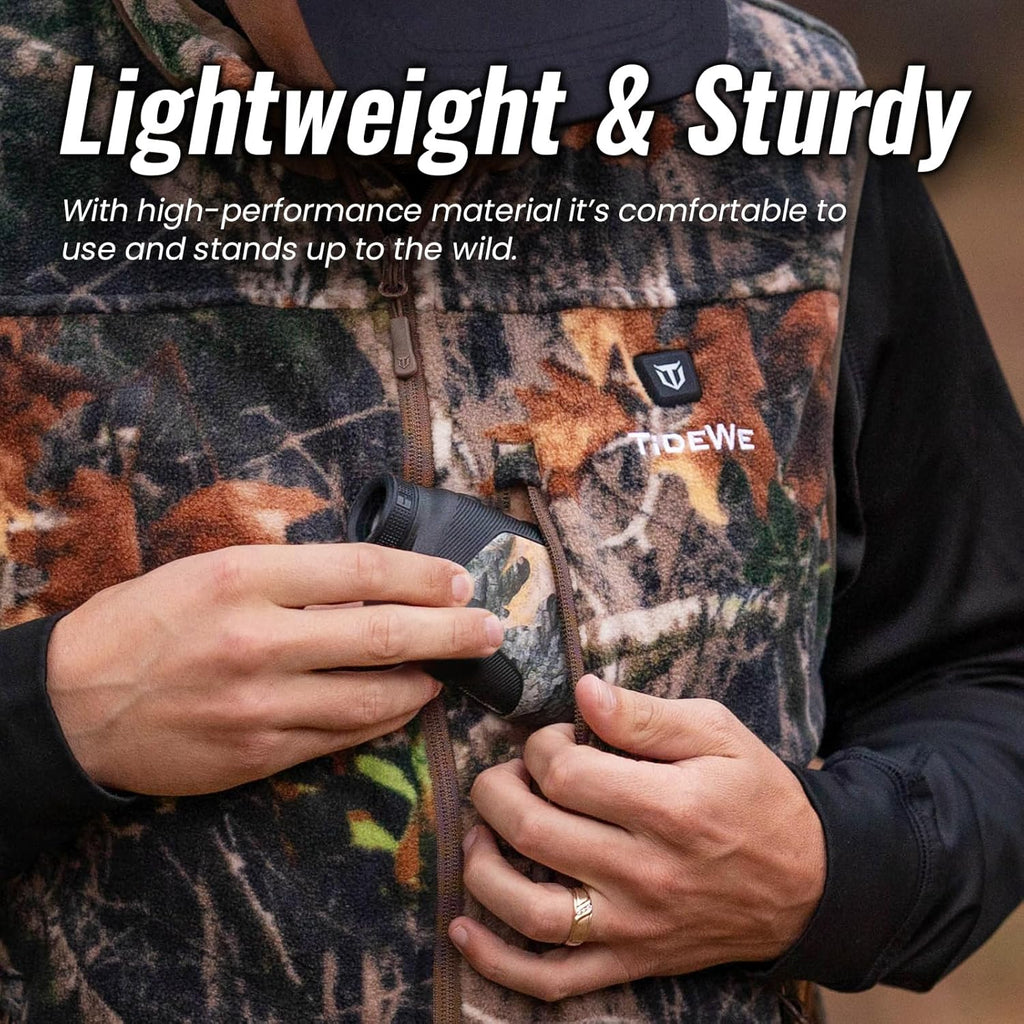 Hunting Rangefinder with Rechargeable Battery, 700/1000Y Camo Laser Range Finder 6X Magnification, Distance/Angle/Speed/Scan Multi Functional Water-Resistant Rangefinder with Case